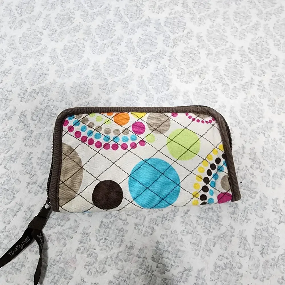 Thirty-One Soft Wallet Circle Dots Pattern